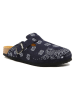 Comfortfusse Leren clogs "Folk Capri" donkerblauw