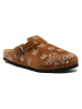 Comfortfusse Leren clogs "Folk Capri" lichtbruin