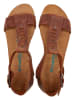 Comfortfusse Leren sandalen bruin