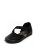 Comfortfusse Leren ballerina's zwart