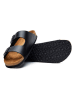 Comfortfusse Leren slippers zwart