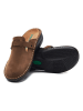 Comfortfusse Leren clogs bruin