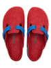 Comfortfusse Woll-Hausschuhe in Rot/ Blau
