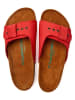 Comfortfusse Leren slippers rood