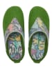 Comfortfusse Pantoffels groen/meerkleurig