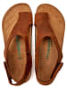 Comfortfusse Leder-Zehensandalen in Braun