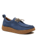 Comfortfusse Leren veterschoenen blauw