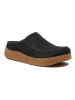 Comfortfusse Leren clogs zwart