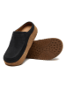 Comfortfusse Leren clogs zwart