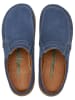 Comfortfusse Leder-Clogs in Dunkelblau