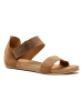 Comfortfusse Leder-Sandalen in Hellbraun