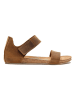Comfortfusse Leder-Sandalen in Hellbraun