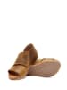 Comfortfusse Leder-Sandalen in Hellbraun