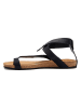 Comfortfusse Leren teensandalen zwart