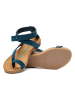 Comfortfusse Leren teensandalen donkerblauw