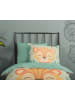 Pure Komplet pościeli "Thijn" w kolorze turkusowo-pomarańczowym z mikrofibry