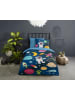 Pure Microvezel beddengoedset "Planets" donkerblauw/lichtblauw