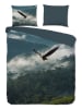 Pure Komplet pościeli "Eagle" w kolorze morskim z mikrofibry