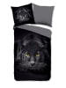Pure Mikrofaser-Bettwäsche-Set "Black Panter" in Schwarz