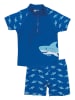 Playshoes 2-delige zwemoutfit "Haai" blauw