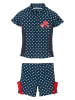 Playshoes 2-delige zwemoutfit "Hartjes" donkerblauw