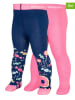 Playshoes 2er-Set: Strumpfhosen in Pink/ Dunkelblau