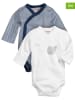 Playshoes 2er-Set: Bodys in Dunkelblau/ Weiß
