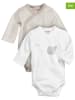 Playshoes 2er-Set: Bodys in Beige/ Weiß