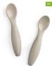 Sebra Silikonowe łyżki (2 szt.) w kolorze beżowym - 12 cm