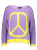 miss goodlife Pullover "Peace" in Lila/ Gelb