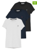 Polo Club 3er-Set: Shirts in Schwarz/ Weiß/ Dunkelblau