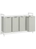 Songmics Wäschekorb in Hellgrau/ Weiß - (B)116 x (H)72 x (T)33 cm