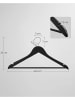 Songmics Wieszaki (10 szt.) w kolorze srebrno-czarnym na ubrania - 44,5 x 23 cm