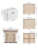 Songmics Sieradenkastje wit/beige - (B)22,5 x (H)16,5 x (D)17,5 cm
