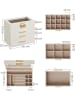 Songmics Sieradenkastje wit - (B)25,1 x (H)21,5 x (D)15,3 cm