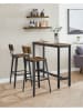 Songmics 2-delige set: barstoelen bruin - (H)102,2 cm