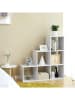 Songmics Bücherregal in Weiß - (B)97,5 x (H)97,5 x (T)29 cm