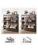 Songmics Schoenenkast bruin/zwart - (B)98 x (H)95 x (D)30 cm