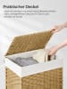 Songmics Wäschekorb in Hellbraun/ Weiß - (B)46 x (H)60 x (T)33 cm