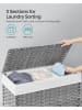 Songmics Wäschekorb in Grau/ Weiß - (B)66 x (H)66 x (T)33 cm
