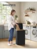 Songmics Wäschekorb in Schwarz/ Hellbraun - (B)42 x (H)70,5 x (T)32 cm