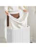Songmics Wasmand wit/lichtbruin - (B)51,5 x (H)60,5 x (D)31,5 cm