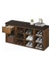 Songmics Schuhbank in Schwarz/ Braun - (B)104 x (H)48 x (T)30 cm