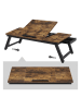 Songmics Laptoptafel bruin/zwart - (B)71 x (H)23 x (D)35 cm