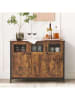 Songmics Sideboard bruin/zwart - (B)100 x (H)75 x (D)35 cm