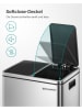 Songmics Mülleimer in Silber/ Schwarz - (B)41 x (H)47 x (T)31,5 cm