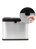 Songmics Mülleimer in Silber/ Schwarz - (B)60,5 x (H)48,5 x (T)31,5 cm