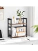 Songmics Schreibtisch-Regal in Braun/ Schwarz - (B)42 x (H)43 x (T)18 cm