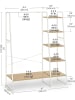 Songmics Kleiderständer in Weiß/ Beige - (B)120 x (H)160 x (T)45 cm