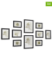 Songmics 10er-Set Bilderrahmen in Schwarz - (B)16 x (H)21,1 cm